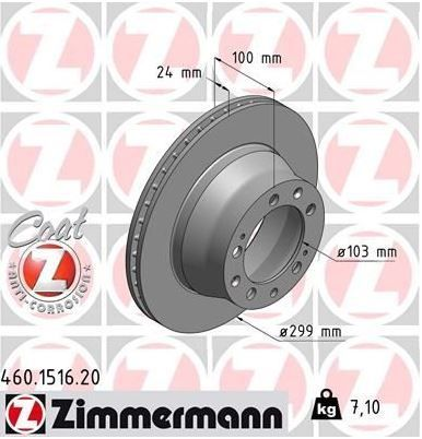 460.1516.20 Scheibenbremse hinten für Porsche 911 944