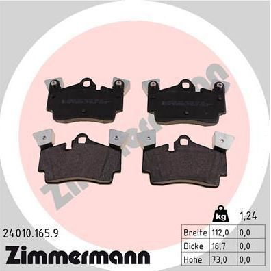 24010.165.9 Bremsbelagsatz hinten für Porsche Cayenne